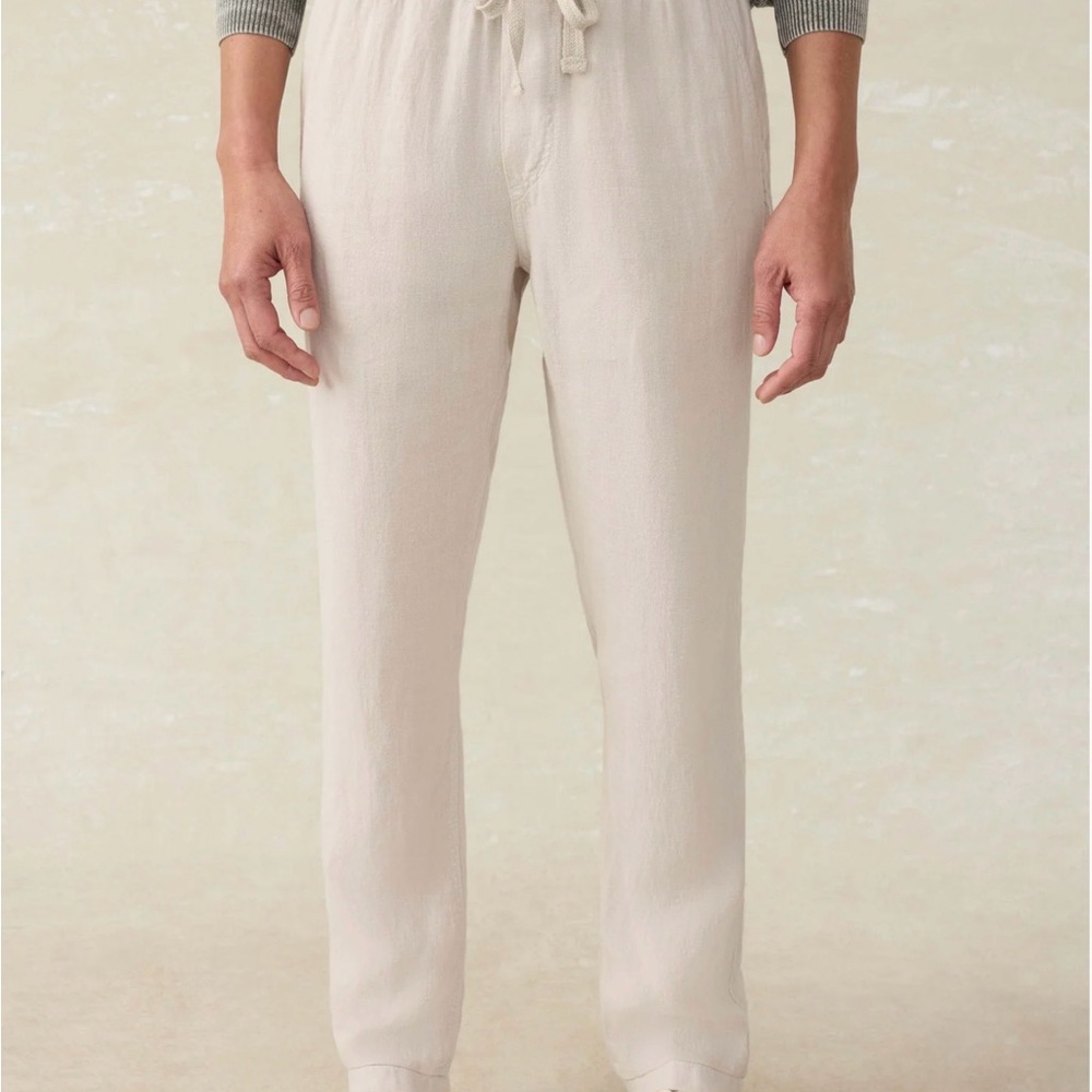 Faherty Linen drawstring pant M